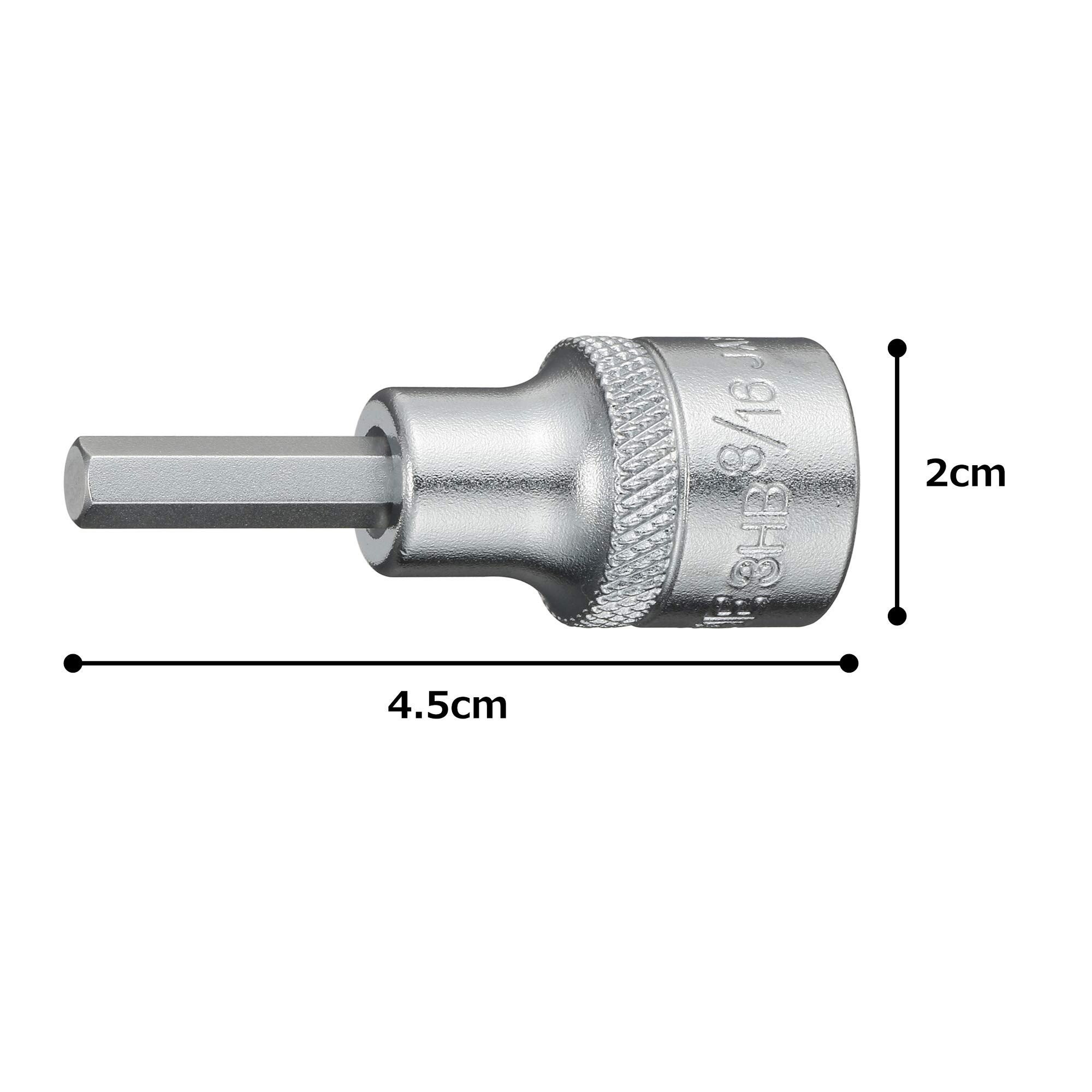 토네 HP3HB-06 헥사곤 소켓 9.5mm 3/16인치 이미지 5