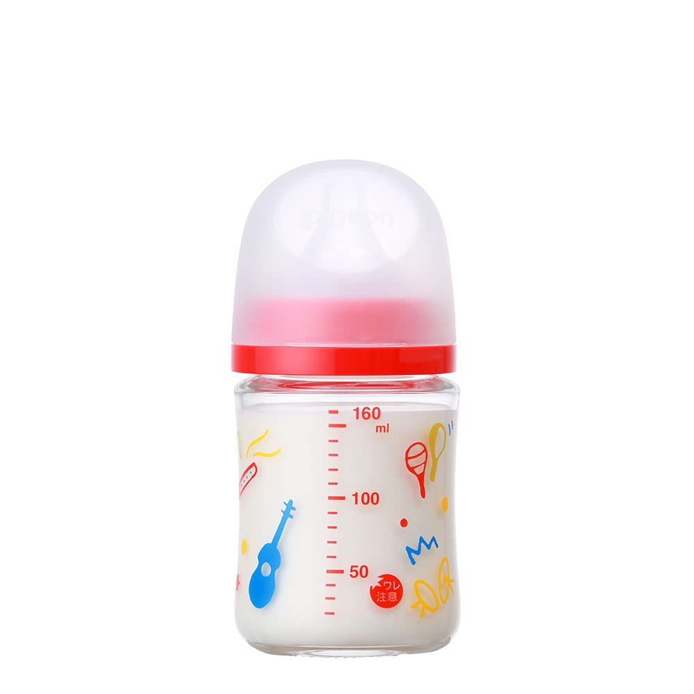 피죤 모유실감 뮤직 내열유리 젖병 160ml 신생아용 이미지 3