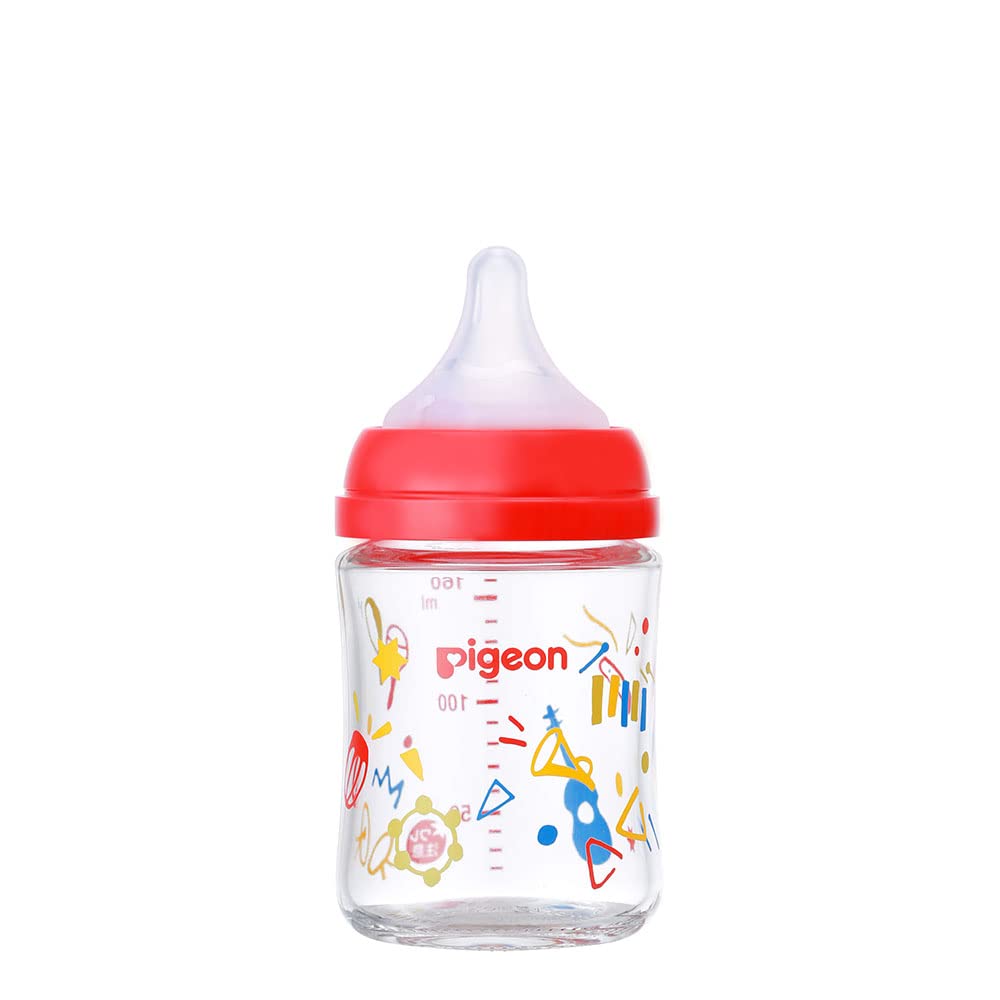 피죤 모유실감 뮤직 내열유리 젖병 160ml 신생아용