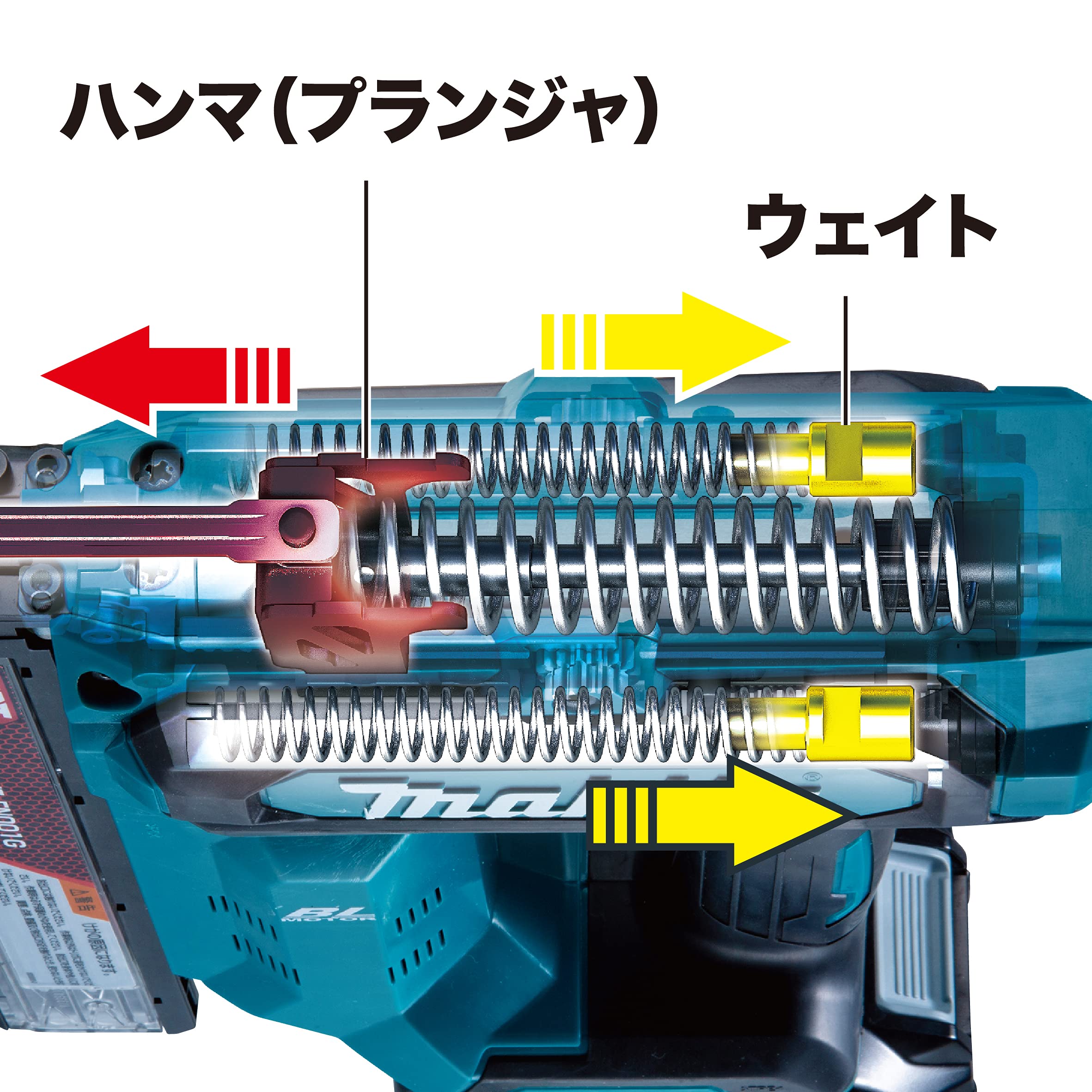 마키타 FN001GRD 40Vmax 충전식 피니시 네일러 세트 이미지 4