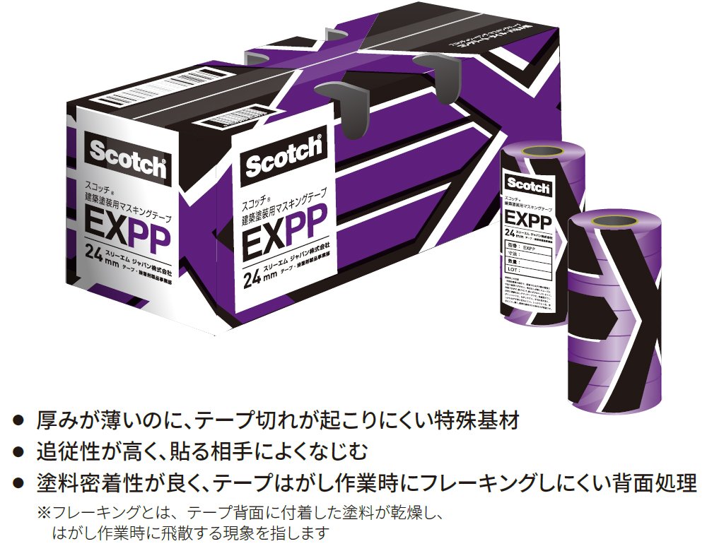 3M 건축도장용 EXPP 21mm 마스킹테이프 1팩 이미지 2