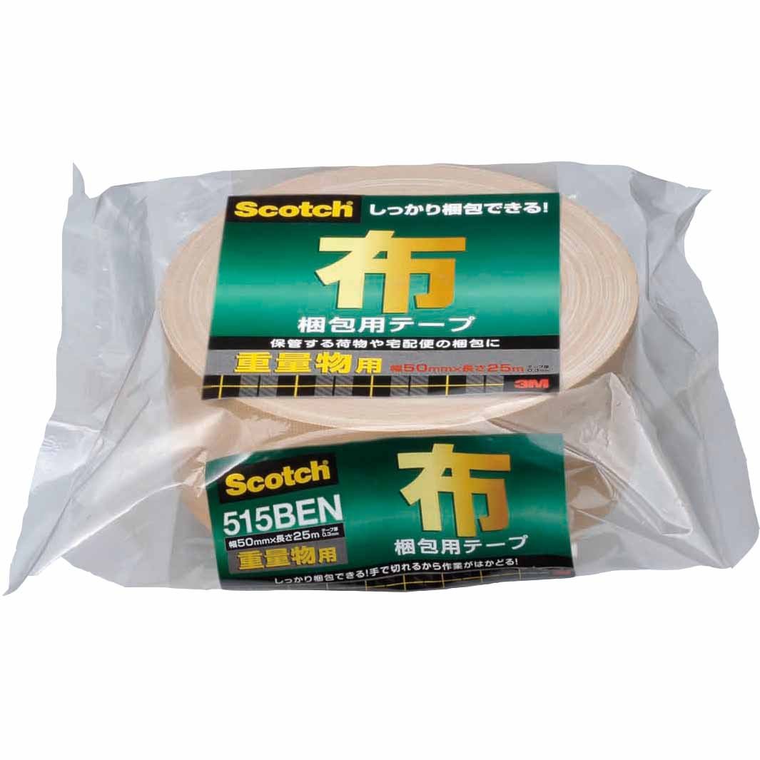 3M 스카치 천 포장테이프 중량용 515BEN 50mm 25m 단품 0.3mm