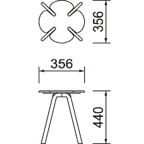 텐도목공 핑크 T-3140MD-PA 스툴 화이트비치 스태킹 이미지 3