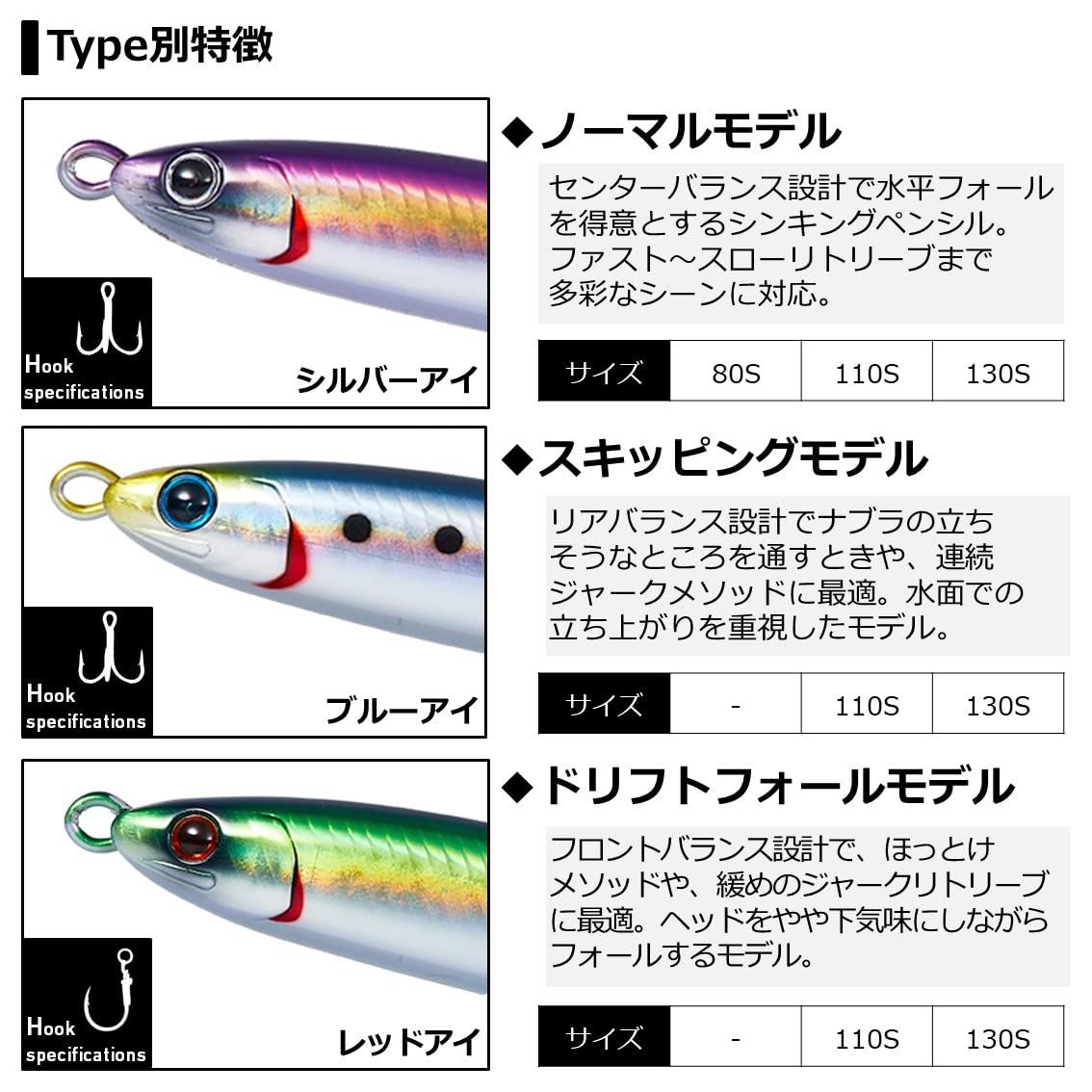 다이와 솔티가 오버데어 드리프트 아델 배흑 110S 싱킹펜슬 이미지 7