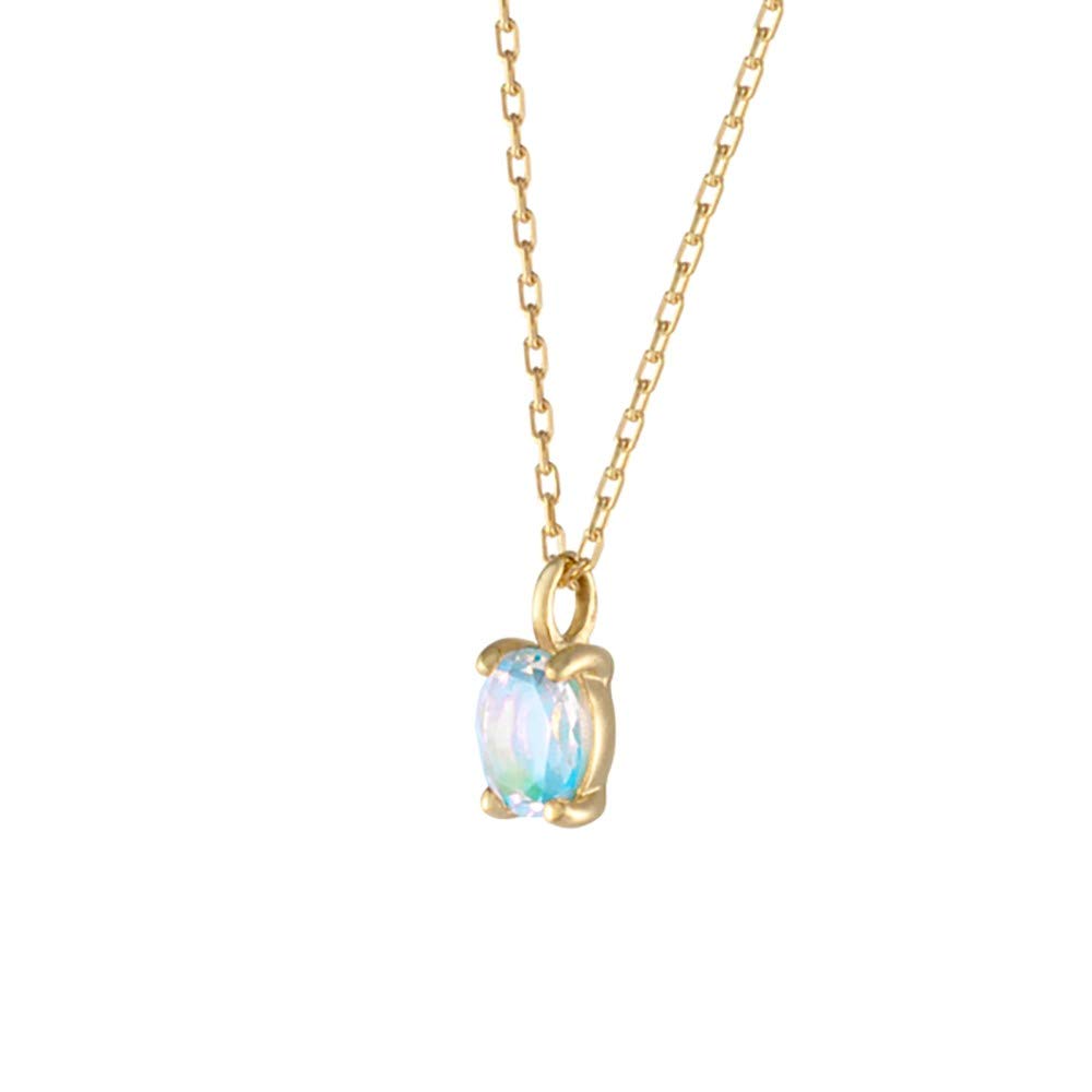 교세라 크레산베르 워터오팔 목걸이 K18 옐로우골드 파렛트 오벌 10월 탄생석 이미지 2