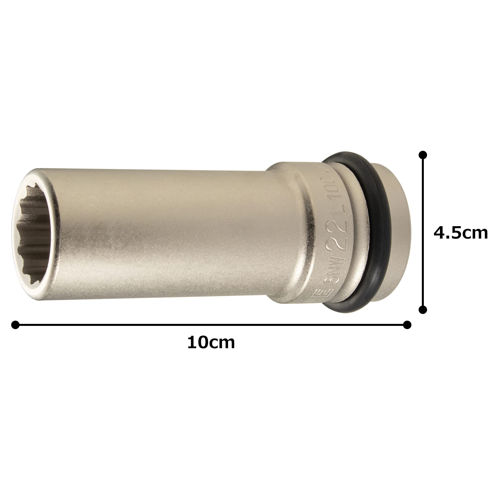 토네 6NW-22L100 22mm 임팩트 롱소켓 12각 이미지 4
