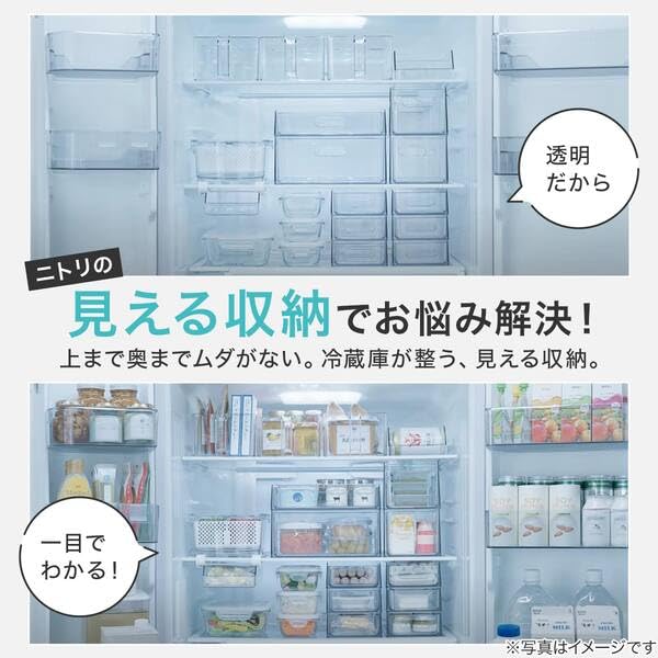 니토리 냉장고 트레이 깊은형 M 24cm 투명 8920426 이미지 4