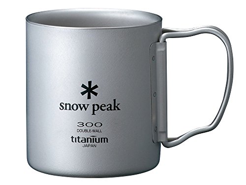 스노우피크 티타늄 더블 머그 300 용량 300ml 폴딩 핸들 MG-052FHR
