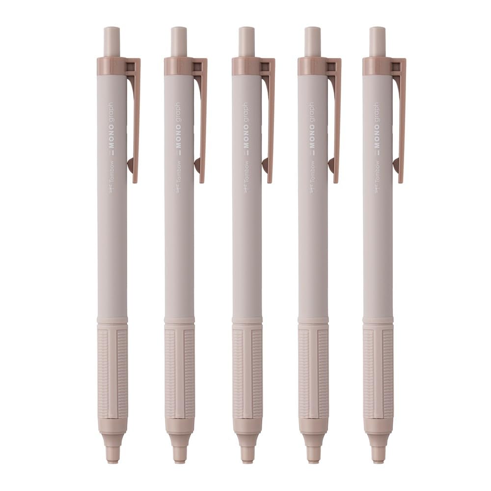 톰보 모노그래프 라이트 스모키브라운 0.5mm 유성볼펜 5개입