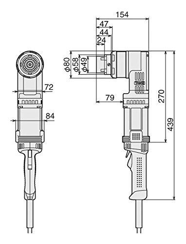 토네 GMC221T M22 코너형 섀어렌치 100V 고력M16-22 초고력M16-20 이미지 3