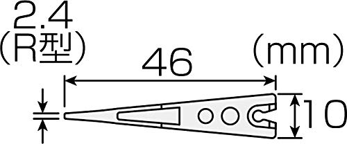 호잔 비점착 핀셋 교체 팁 P-643N-1 2.4mm 표준 비점착 팁 폭:2.4mm R형 이미지 3