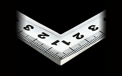 신와 직각자 각후 실버 30cm 직각자 JIS 10286 뒷면각목 이미지 3