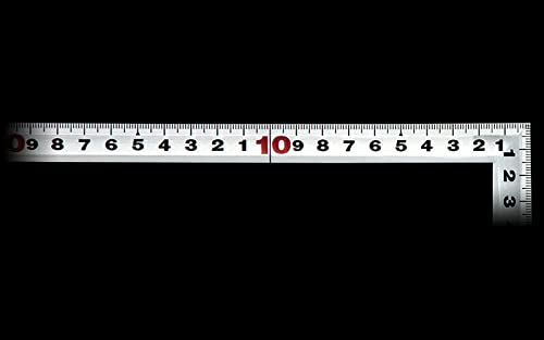 신와 직각자 각후 실버 30cm 직각자 JIS 10286 뒷면각목 이미지 2