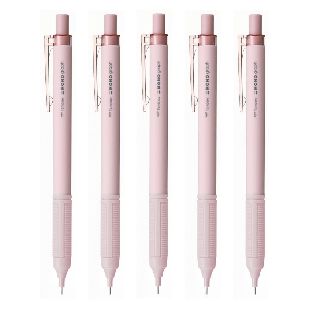톰보 모노그래프 라이트 그레이시핑크 DPA-121G-5P 0.3mm 샤프 5개입