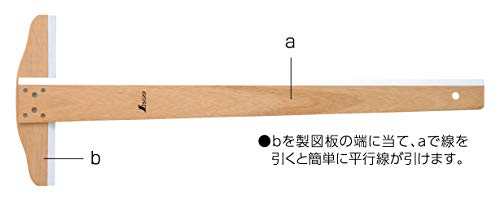 신와 T형 자 목제 60cm 76759 이미지 4