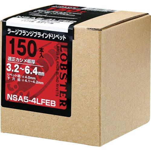 롭텍스 NSA54LFEB 150개입 라지 플랜지 블라인드 리벳 이미지 3
