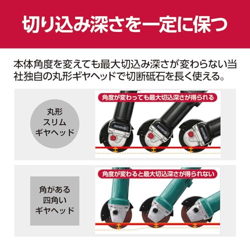 교세라 RG112 블랙 디스크 그라인더 100mm 980W 52mm 슬림그립 이미지 3