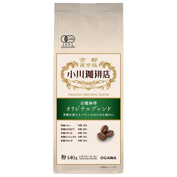 오가와커피 유기농 오리지널 블렌드 분쇄 원두 140g 5봉