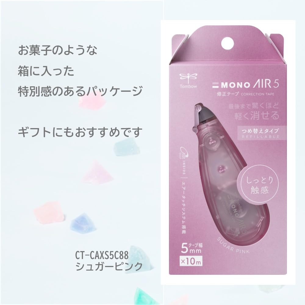 톰보 모노에어 슈가핑크 5mm 리필형 수정테이프 CT-CAXS5C88 이미지 2