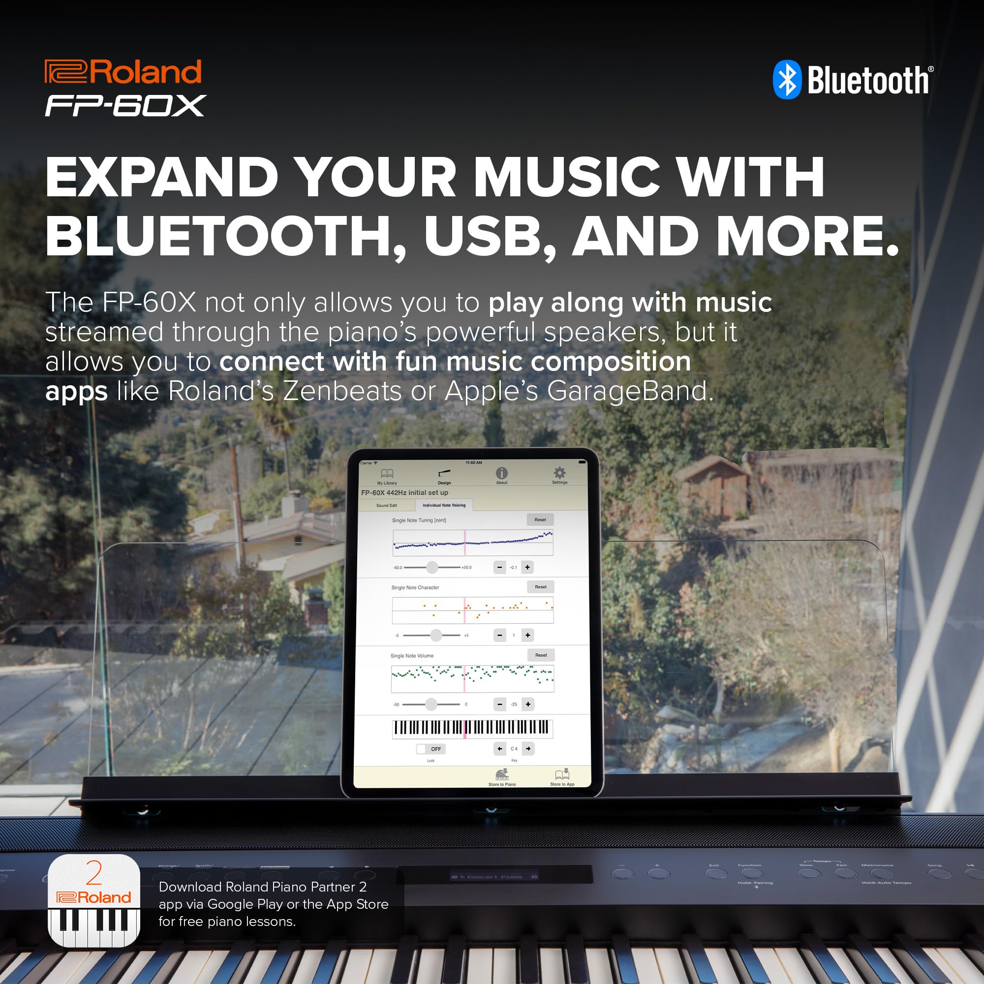 롤랜드 FP-60X-WH 화이트 포터블 디지털 피아노 이미지 5