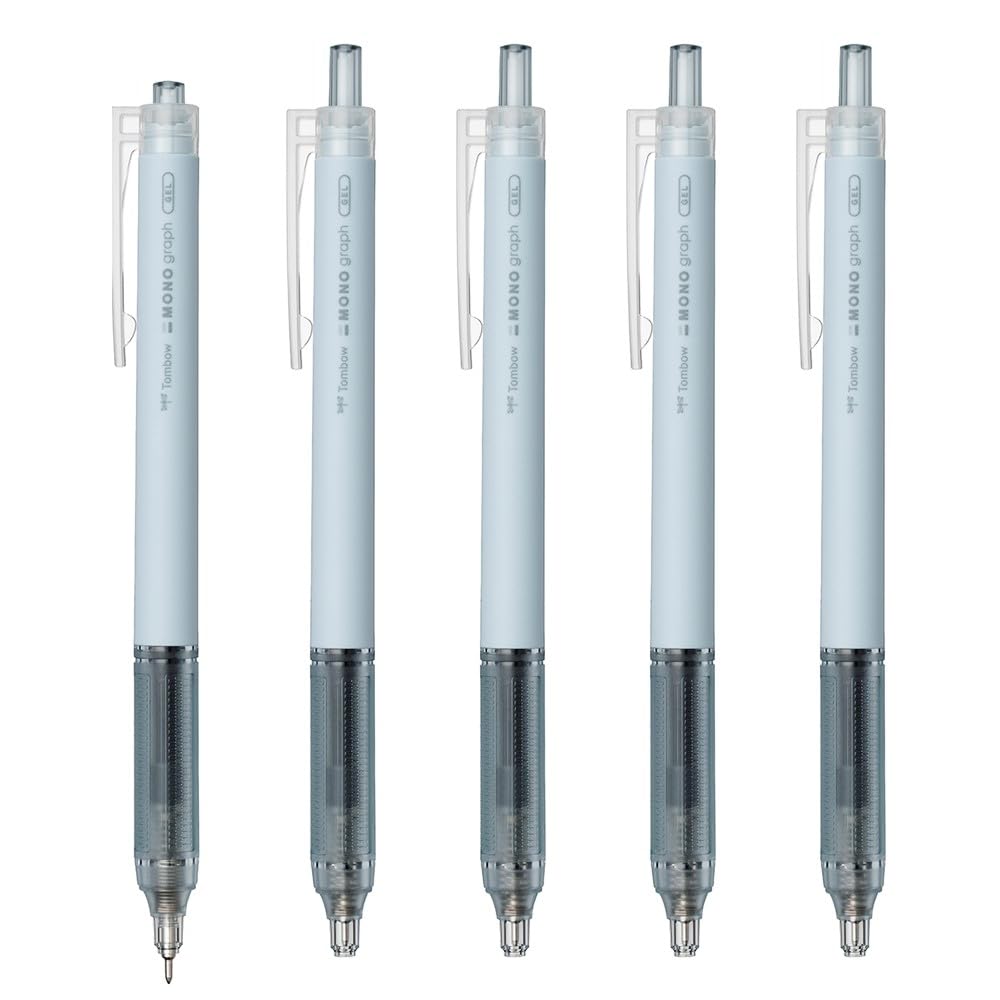톰보 모노그래프 라이트 블루 0.5mm 젤볼펜 5개입 블루 0.5mm/블랙잉크