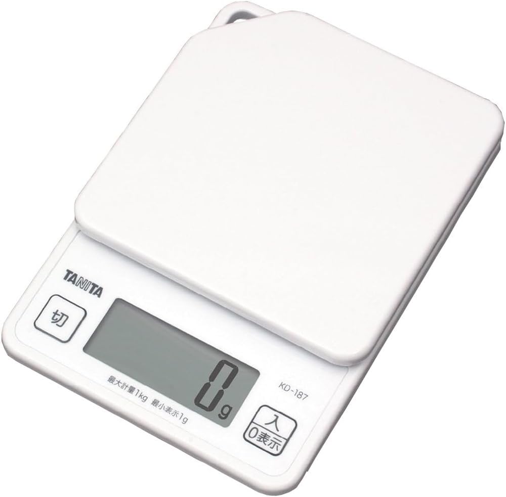 타니타 KD-187-WH 화이트 1kg 디지털 01 화이트 1g 단위 1000g까지 무게