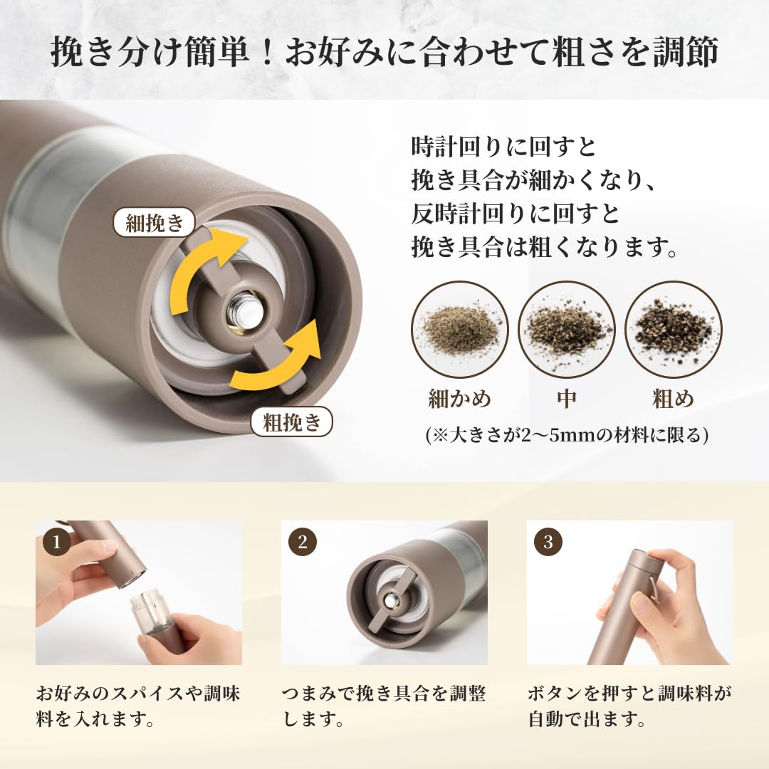 플러스마이너스제로 블랙 ZKM-H110 전동 그라인더 2종 세트 스탠드 포함 이미지 4
