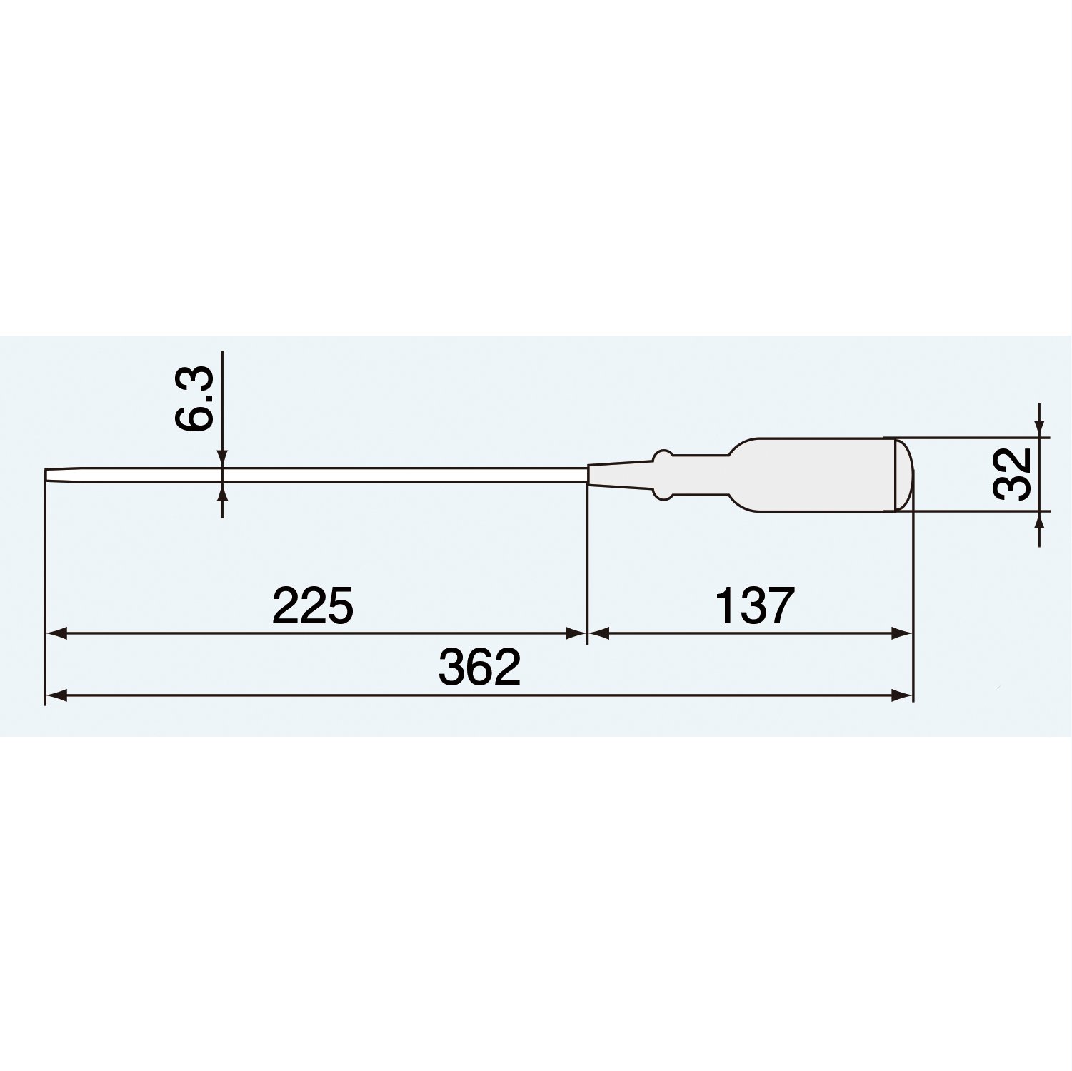 엔지니어 롱그립 드라이버 DG-11 -6.0x0.8mm 225mm 일자 이미지 2