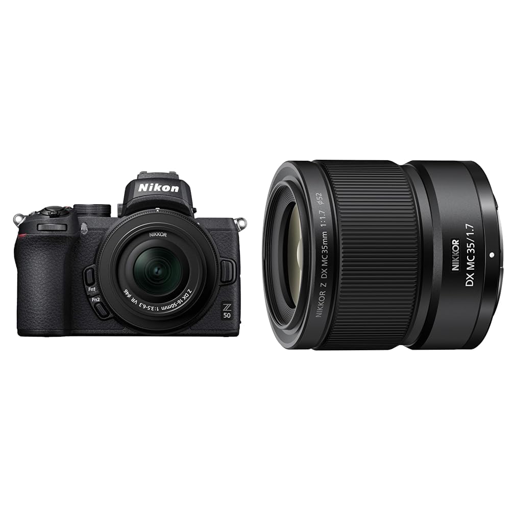 니콘 Z50 미러리스 카메라 16-50 VR 렌즈 MC 35mm f1.7 단렌즈킷 블랙