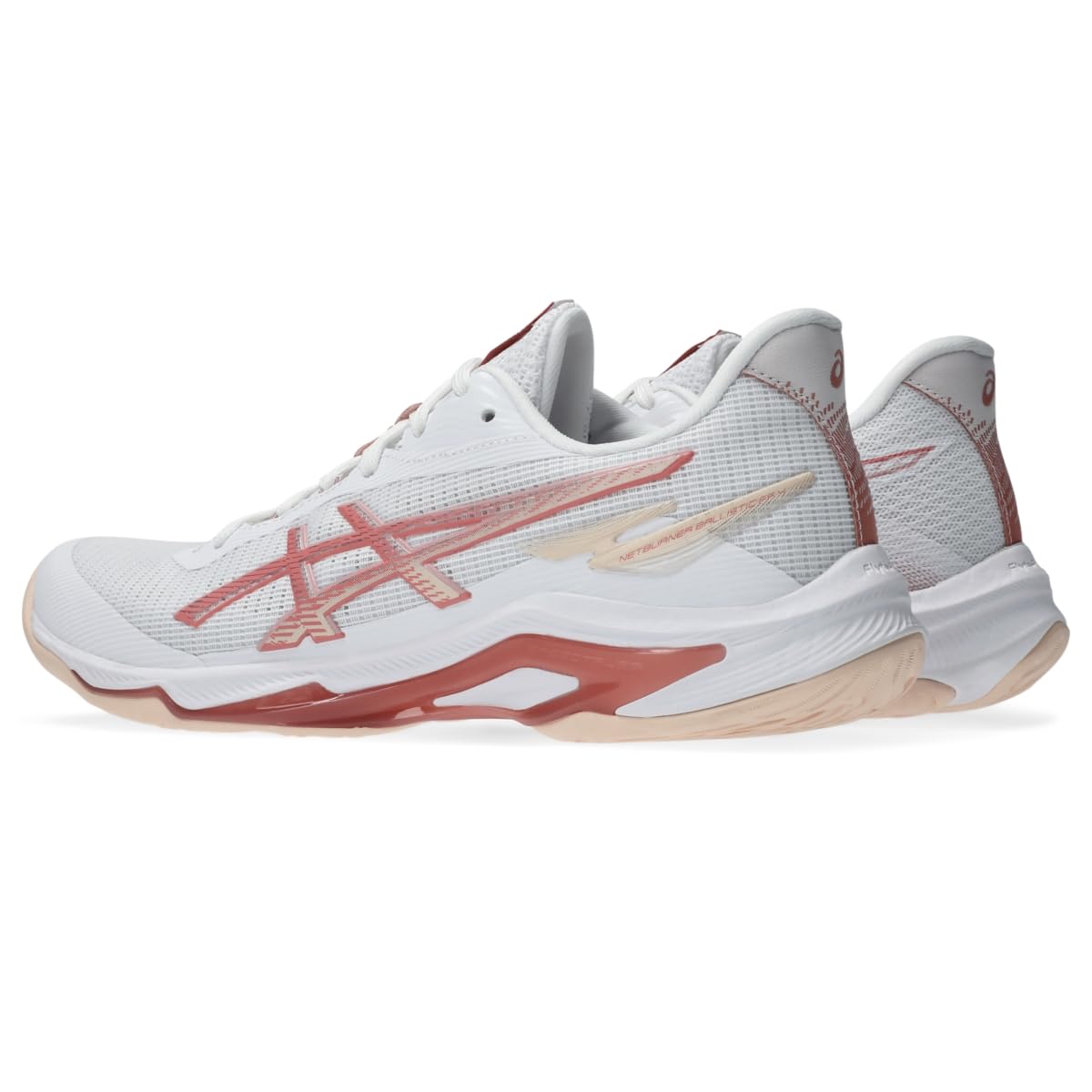 아식스 운동화 넷버너 발리스틱 FF 4 여성용 25.5 cm 화이트/로즈루즈 ASICS 이미지 3