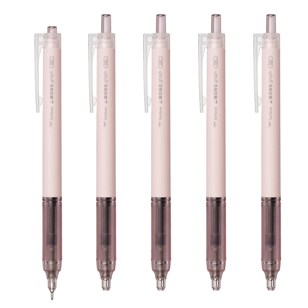 톰보 모노그래프 라이트 핑크 0.5mm 젤볼펜 5개입 핑크 0.5mm/블랙잉크
