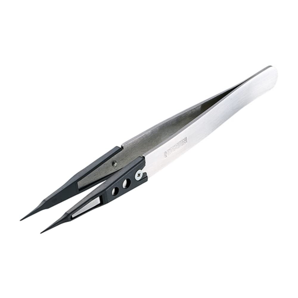 호잔 ESD 칩 교체형 정밀 핀셋 P-641-S 뾰족형 핀셋 단품 팁 폭:0.4mm 뾰족형
