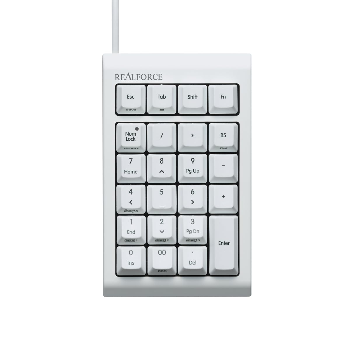 [중고] 토프레 리얼포스 RT1 화이트 T1UX21 45g 숫자 키패드 유선 프로그래머블