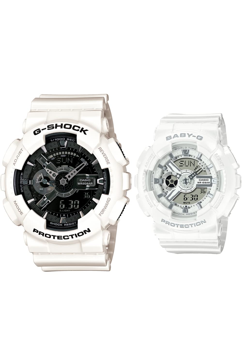 카시오 지샥 G-SHOCK 베이비지 GA110GW7AJF 커플시계 화이트 블랙 실버