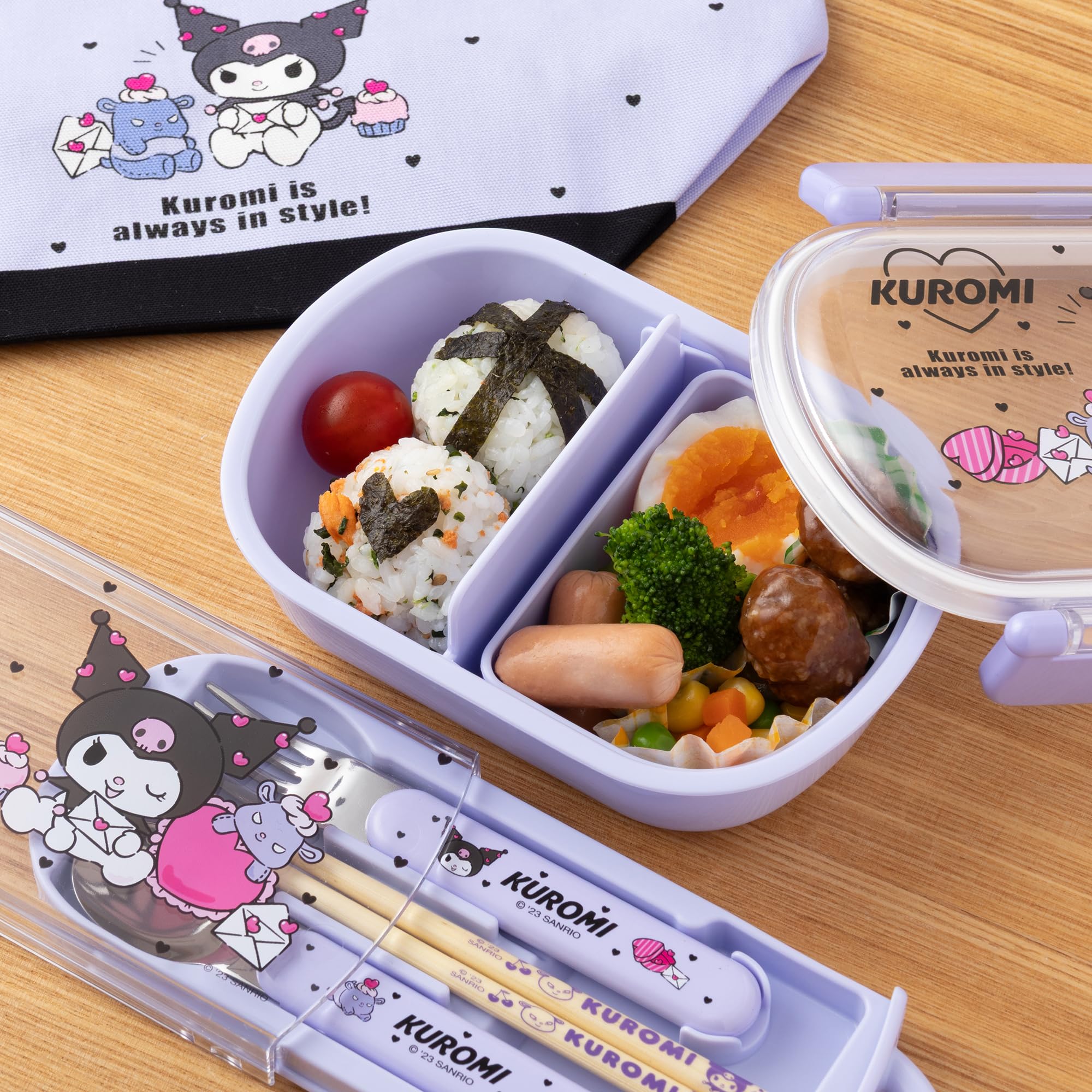 산리오 쿠로미 런치박스 015458 360ml 도시락통 이미지 5