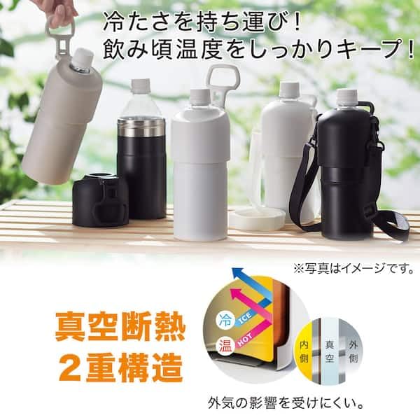 니토리 접이식 손잡이형 페트병 홀더 2111200011814 500-650ml 블랙 이미지 3