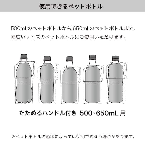 니토리 접이식 손잡이형 페트병 홀더 2111200011814 500-650ml 블랙 이미지 6