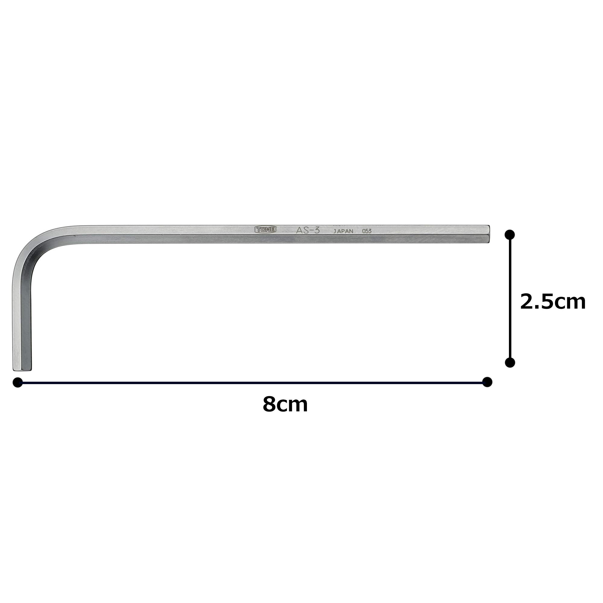 토네 AS-03 3mm 육각 L형 렌치 이미지 3