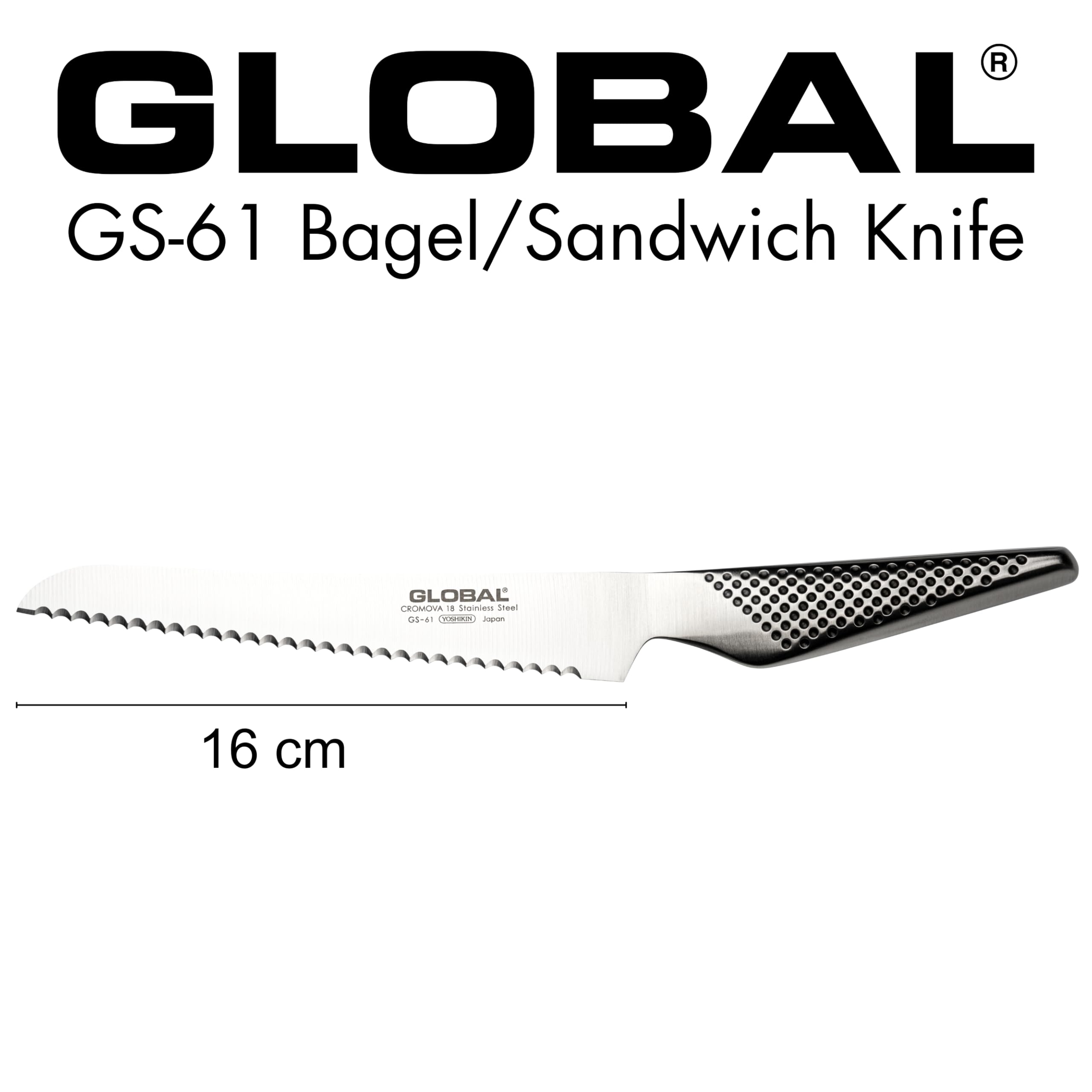 글로벌 GS-61 베이글 샌드위치 나이프 16cm 이미지 2