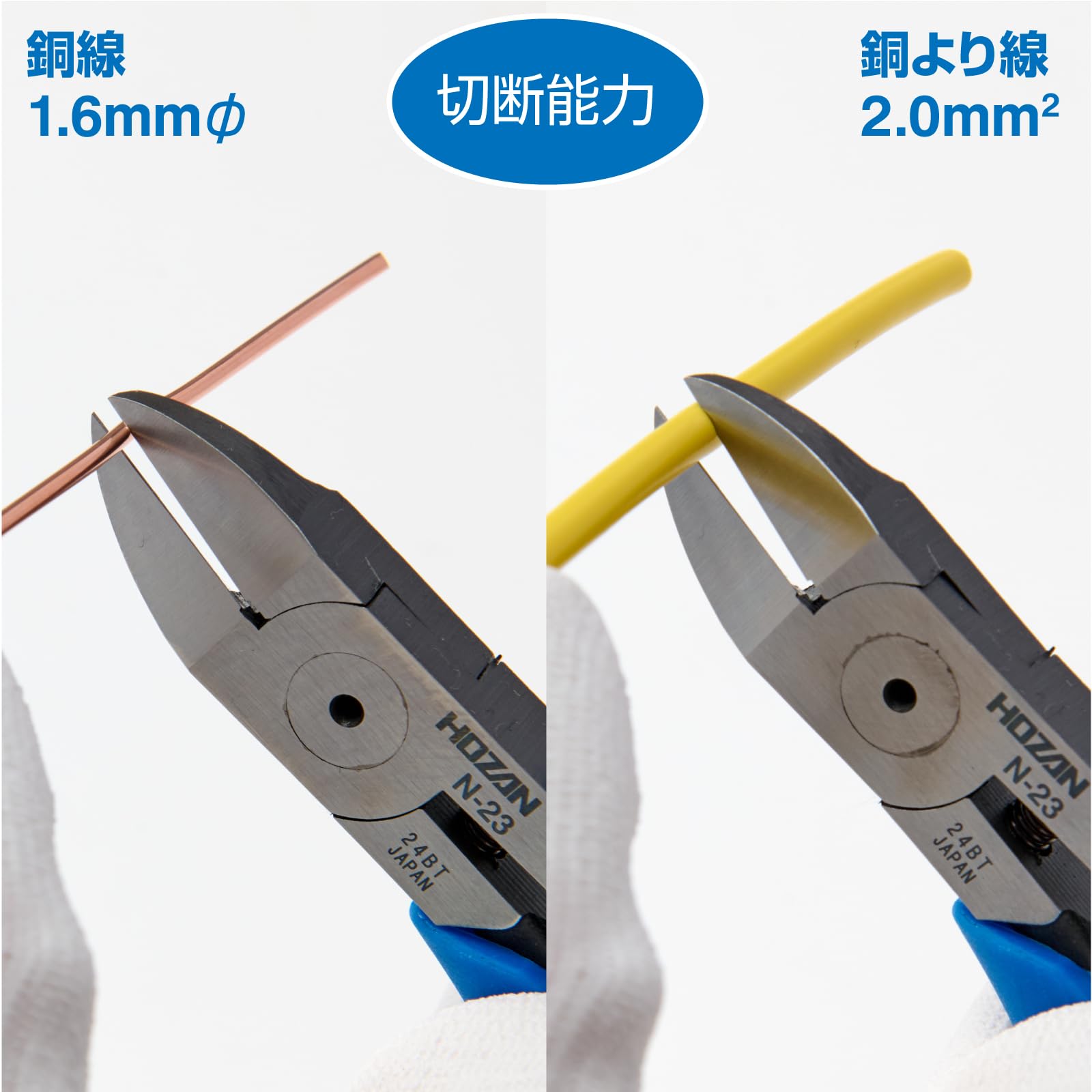 호잔 플랫 박형 니퍼 N-23 133mm 이미지 2