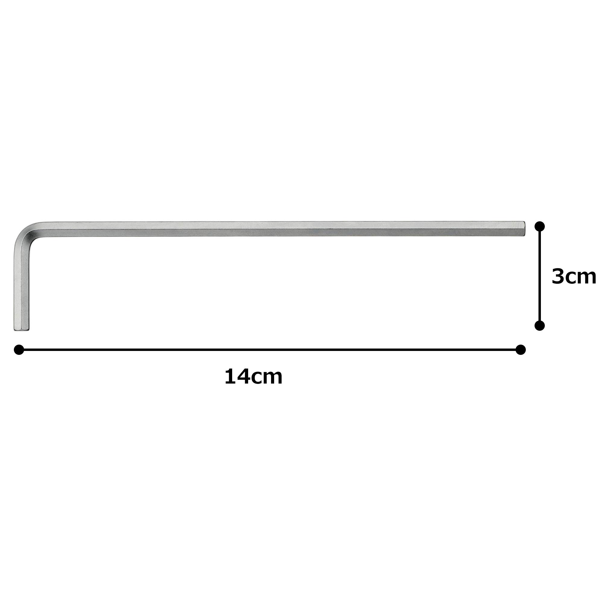 토네 롱 육각 L렌치 APL-04 4mm 이미지 3