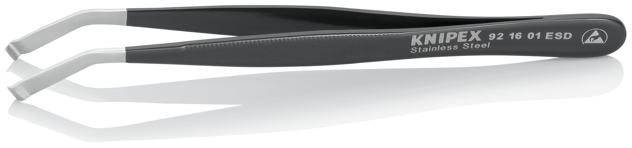 크니펙스 정밀 핀셋 9216-01ESD 120mm 35°끝굽힘/1.5×3.8mm