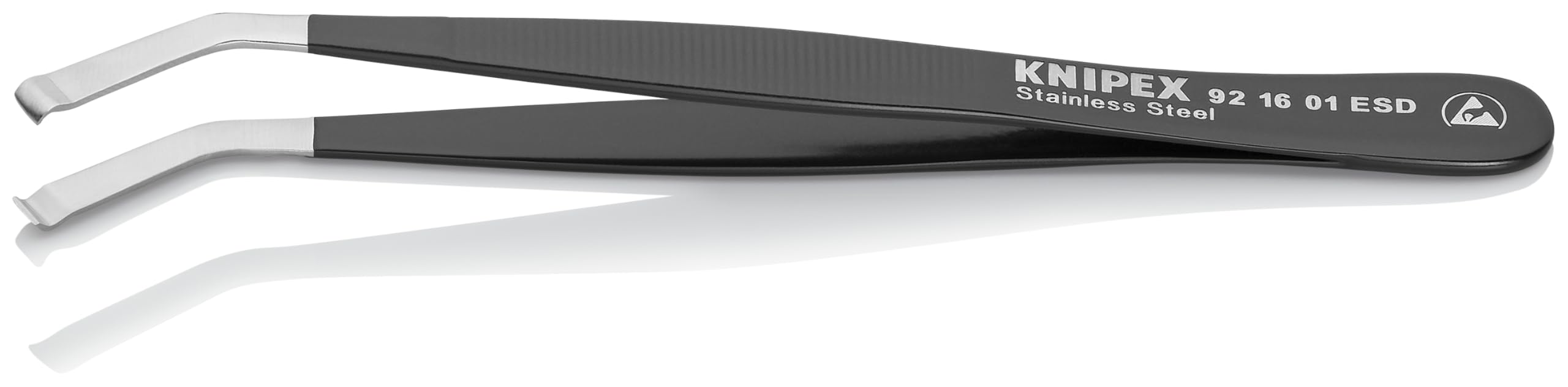 크니펙스 정밀 핀셋 9216-01ESD 120mm 35°끝굽힘/1.5×3.8mm 이미지 2