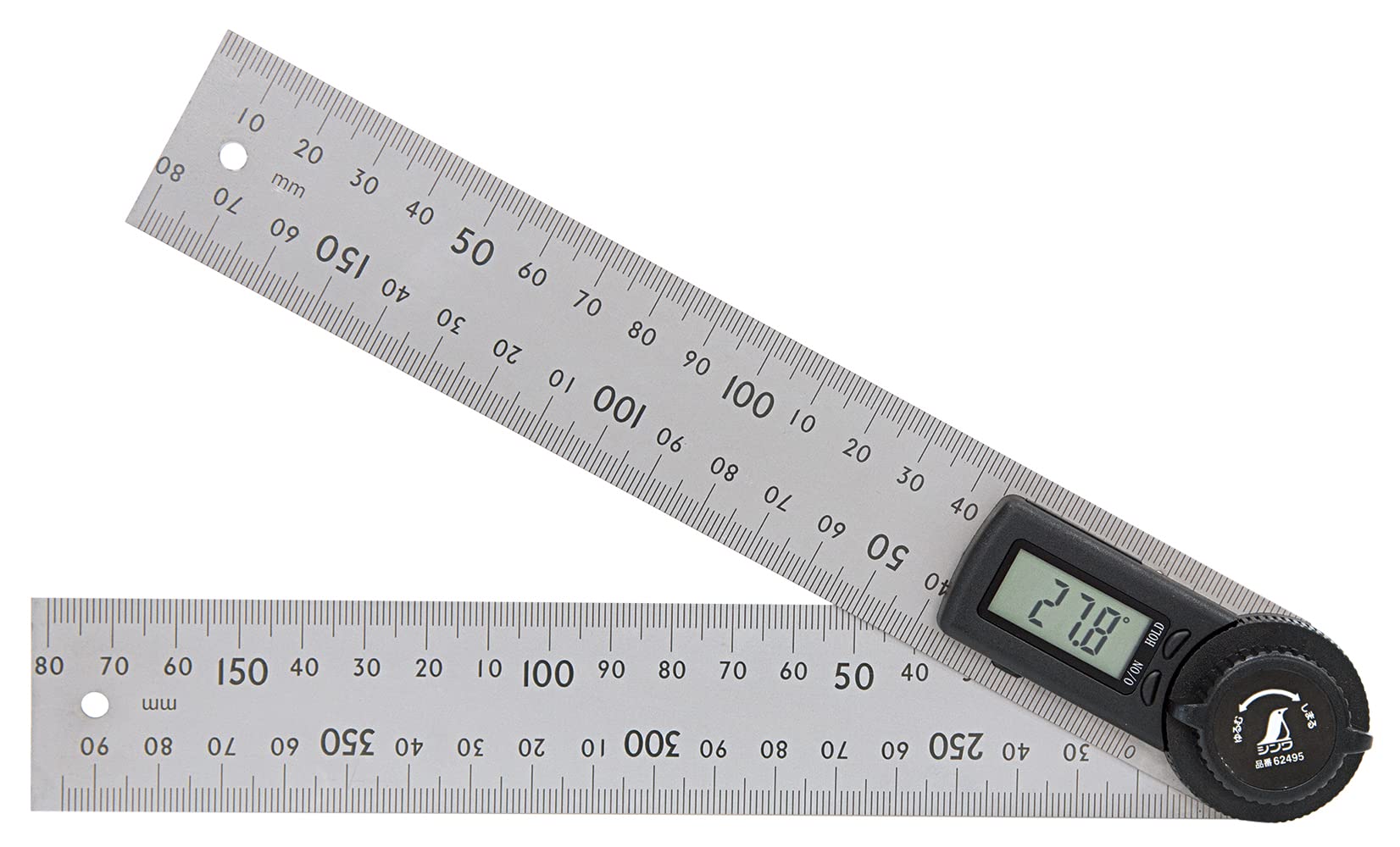 신와 디지털 각도기 20cm 62495 홀드기능