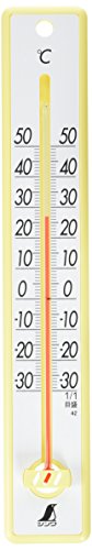 신와 플라스틱 온도계 48357 25cm 옐로우