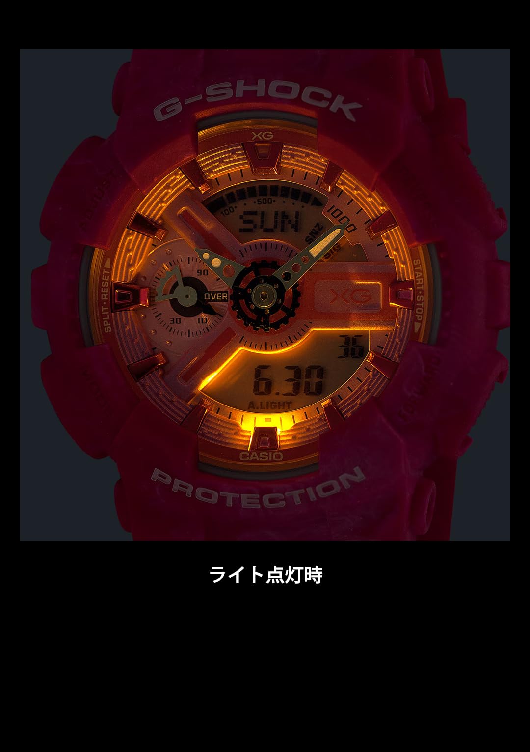 카시오 지샥 GMA-S110XG-4AJR 핑크 여성용 손목시계 XG 베이직 G 콜라보레이션 이미지 8