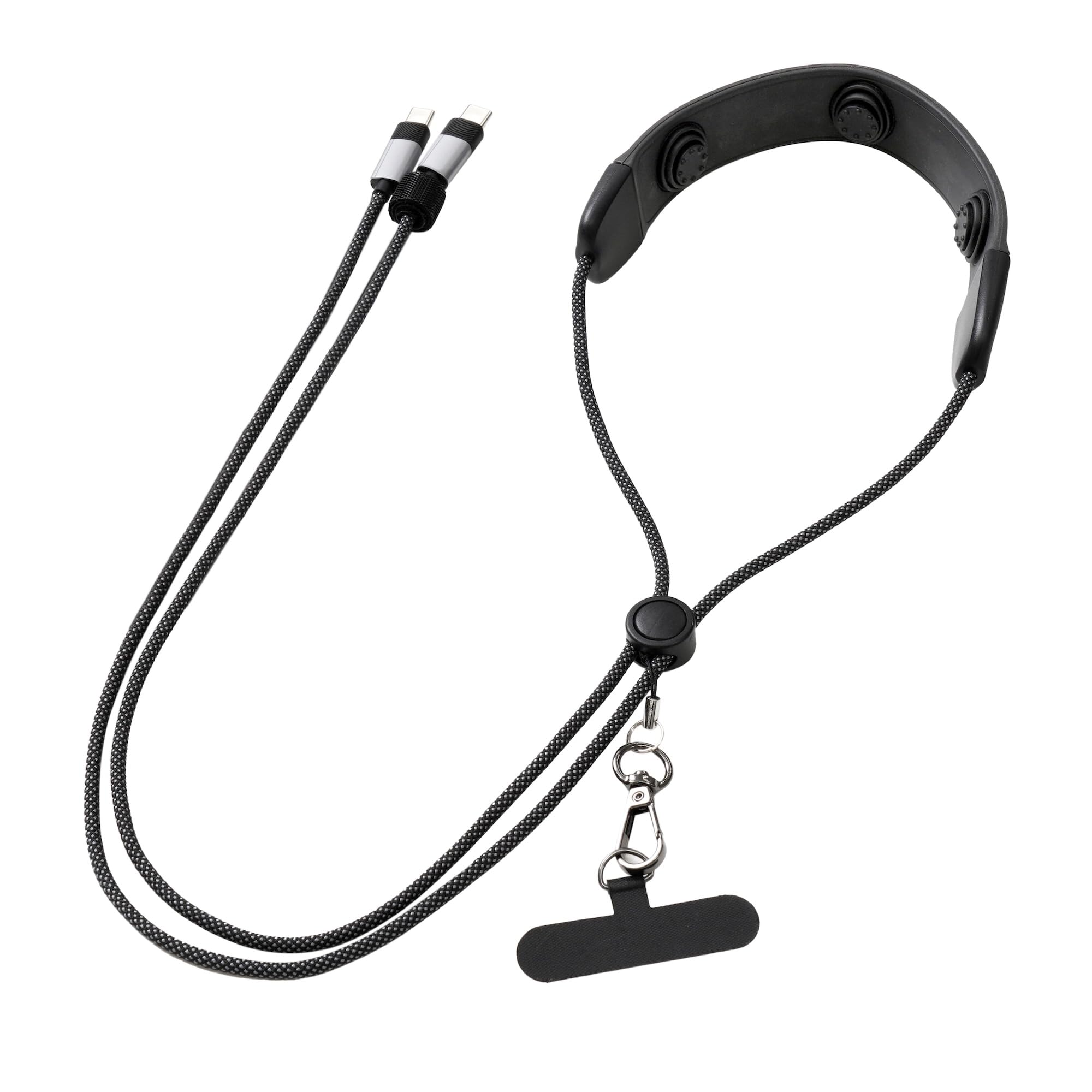 산코 THANKO 3in1 스마트폰 숄더 스트랩 케이블 VUSB26CBK 이미지 1