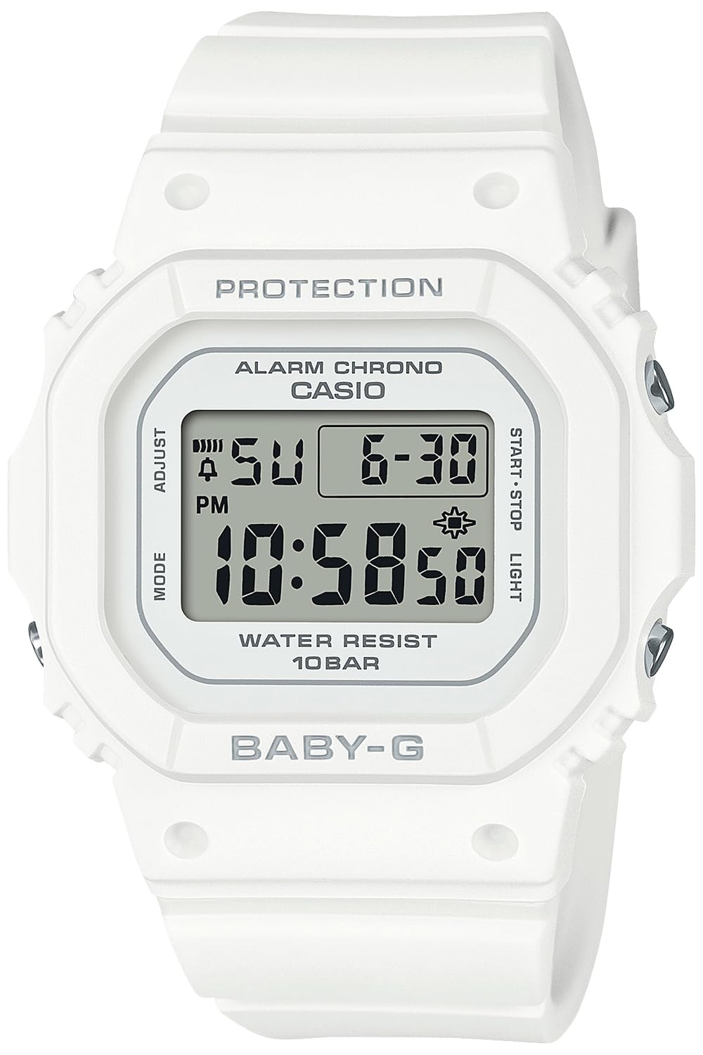 카시오 지샥 스퀘어 DW-5600UE-1JF 커플 시계 블랙 화이트 블랙 화이트 이미지 3