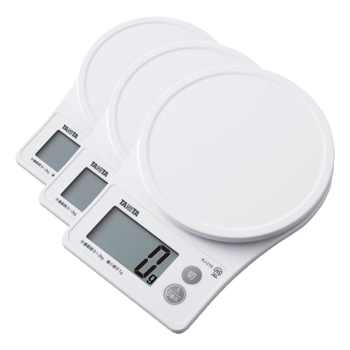 타니타 화이트 KJ-216 2kg 디지털 05 White 1g 단위 최대 2000g 무게