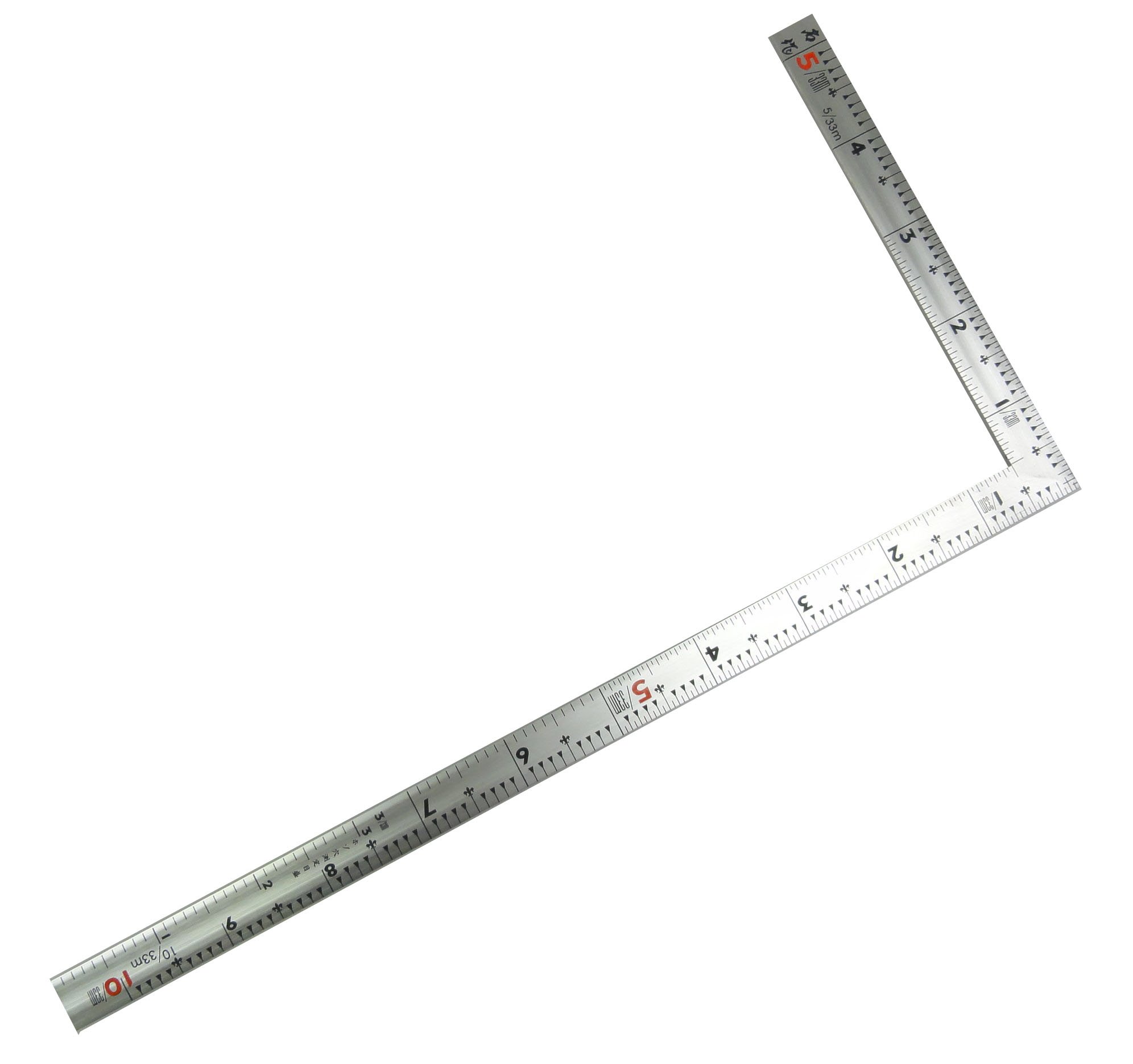 신와 실버 30cm 1척 직각자 병용눈금 10642 이미지 2